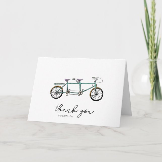 Tandem Bike Tack från Båda, Bröllop (Framsida)