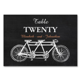 Tandem Chalkboard Bröllop Bordsnummer