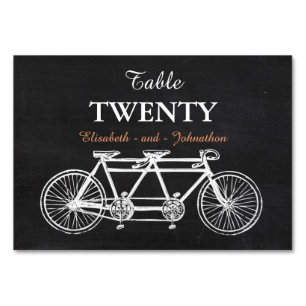 Tandem Chalkboard Bröllop Bordsnummer