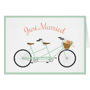 Tandem cykel hälsningskort