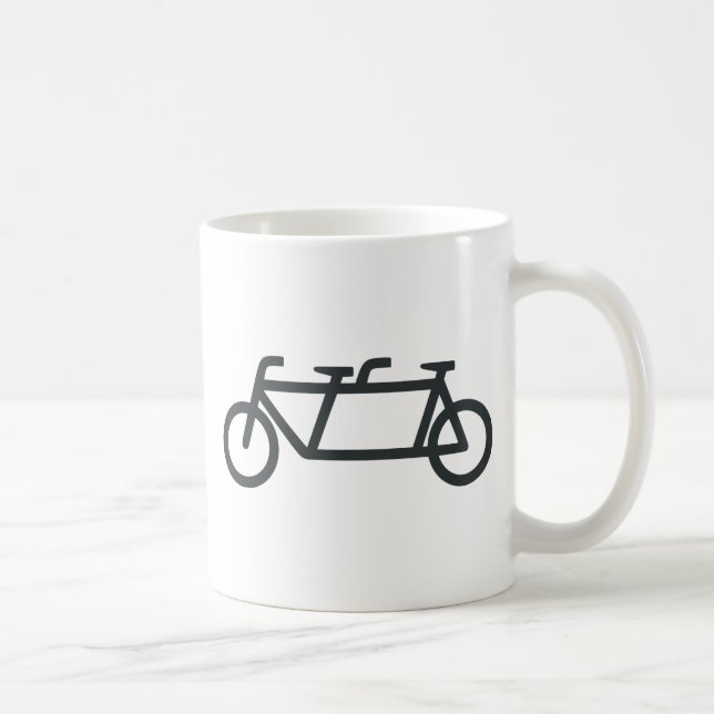 Tandem cykel kaffemugg (Höger)