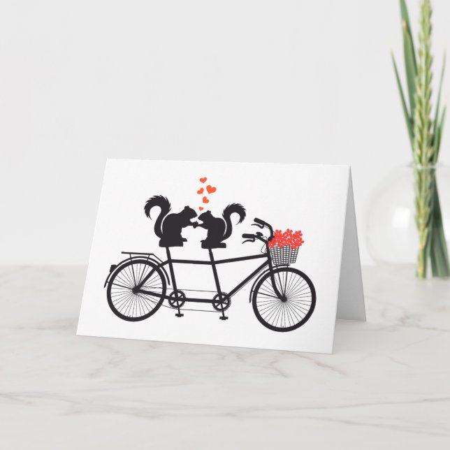 tandem cykel med ekorrar kort (Framsida)