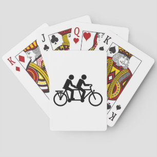 Tandem cykelcykel casinokort