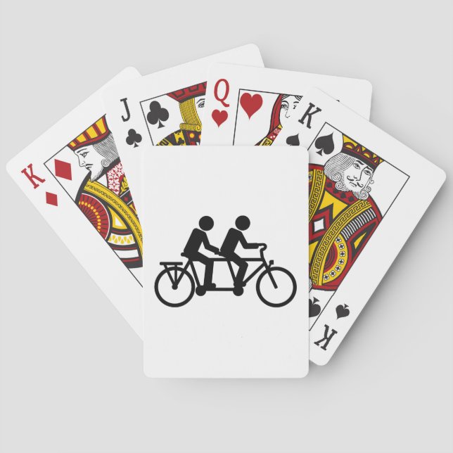 Tandem cykelcykel casinokort (Baksidan)