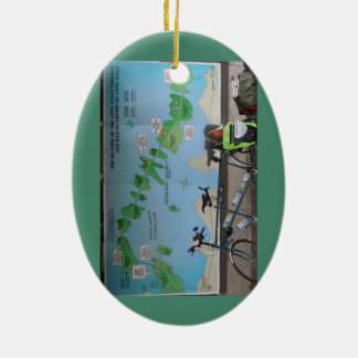 Tandem cykelprydnad julgransprydnad keramik