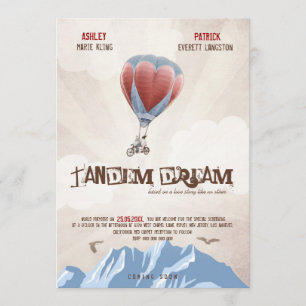 Tandem Kärlek Dream Wedding Invite (Movie Stil) Inbjudningar