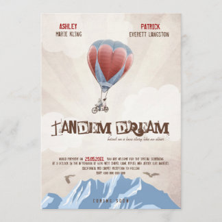Tandem Kärlek Dream Wedding Invite (Movie Stil) Inbjudningar