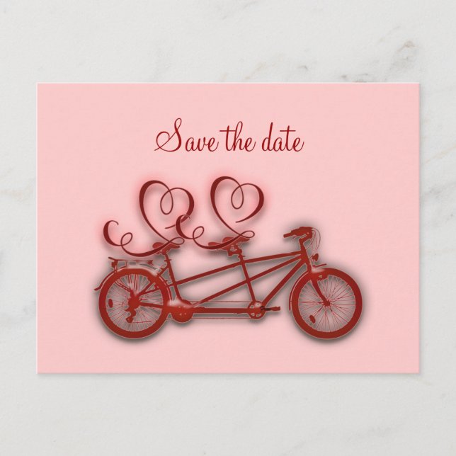 Tandem kärlek meddelande vykort (Framsida)