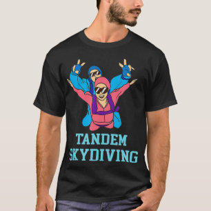 Tandem Skydiving Duo Parachuting Forformation Gift T Shirt