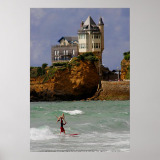 Tandem Surfing at Biarritz, Frankrike Poster