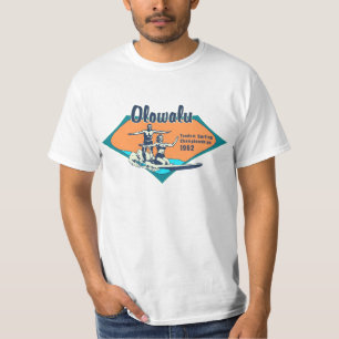 Tandem Surfing Hawaiian Killar T-tröjor T-shirt