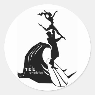 Tandem Surfing Sticker Black Runt Klistermärke