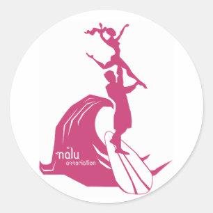 Tandem Surfing Sticker Pinky Runt Klistermärke