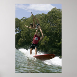 Tandem Surfing vid Noosa 2009 Poster