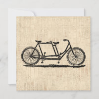 Tandemcykel Tvåpersoners cykel Antik cykel