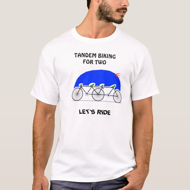 Tandemt cykla t-shirt (Framsida)
