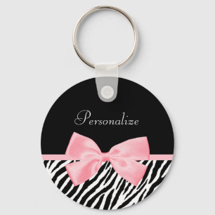 Tänder den mjuka kända zebra tryck för chic nyckelring