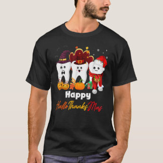 Tänder HalloTackMas Halloween Thanksgiving Jul T Shirt