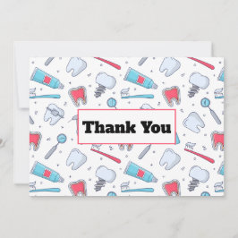 Tänder och verktyg Tandläkarens mönster Tack Kort