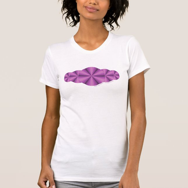 Tänder purpurfärgade kvinnor för optisk illusion tee (Framsida)
