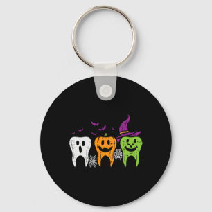 Tänder Spök Pumpa Häxa Söt Tandläkare Halloween De Nyckelring