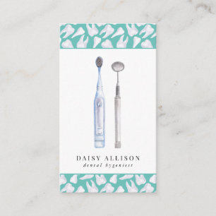 Tandfärgad tandtandtandläkare tandhygienist visitkort