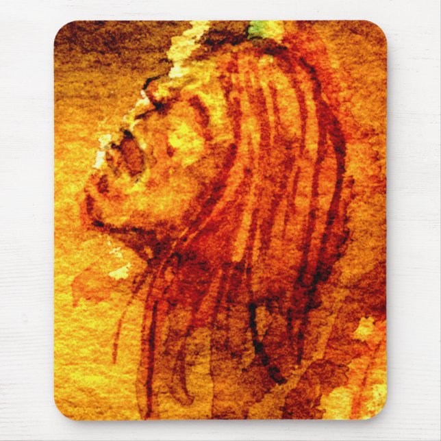 Tandfärgsmålning för färgen Sadness Watercolor för Musmatta (Framsidan)