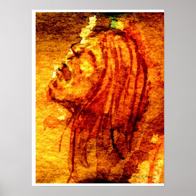 Tandfärgsmålning för färgen Sadness Watercolor för Poster (Framsidan)