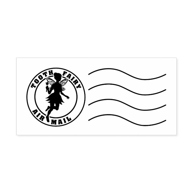 Tandfén Silhuett Brev Post Stämpel (Tryck)