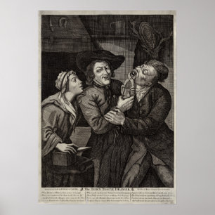 Tandhistorik - roligt antique Dentist Caricature Poster