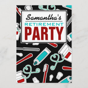 Tandhygien/tandläkare Pension Party Inbjudningar