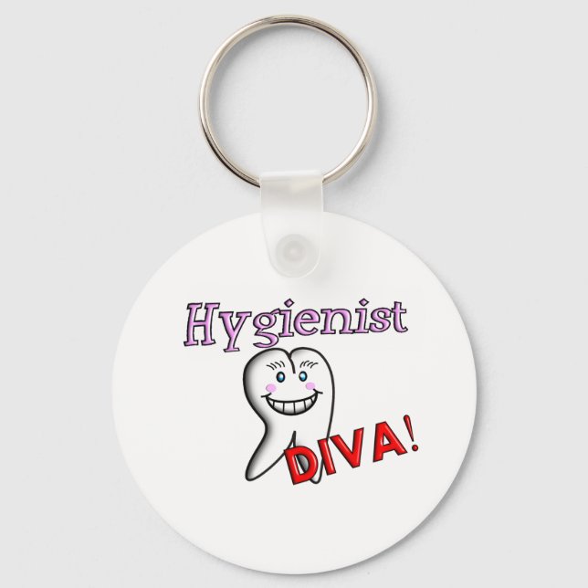 Tandhygienismens gåvor "Hygienist DIVA"! Nyckelring (Framsida)