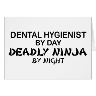 Tandhygienist dödliga Ninja Hälsningskort