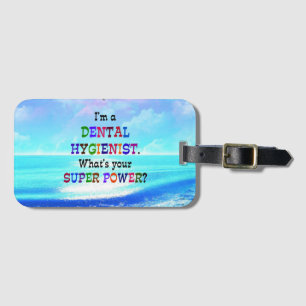 Tandhygienist, färgstark design bagagebricka