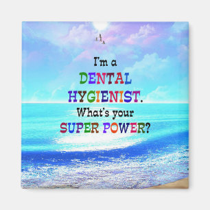 Tandhygienist, färgstark design magnet