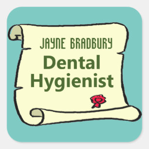 Tandhygienist Fyrkantigt Klistermärke