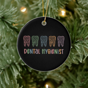 Tandhygienist Hantverksgåvor från RDH-tandläkare Julgransprydnad Keramik