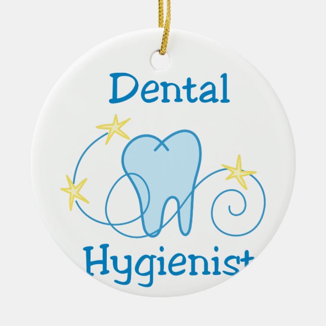 Tandhygienist Julgransprydnad Keramik (Framsidan)