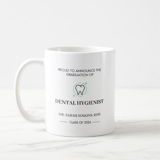 Tandhygienist RDH-examen 2026 Kaffemugg (Vänster)