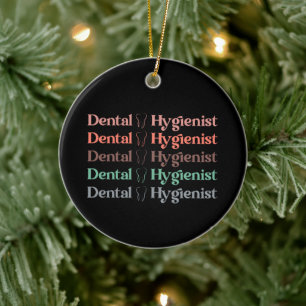 Tandhygienist   RDH-tandläkargåvor Julgransprydnad Keramik