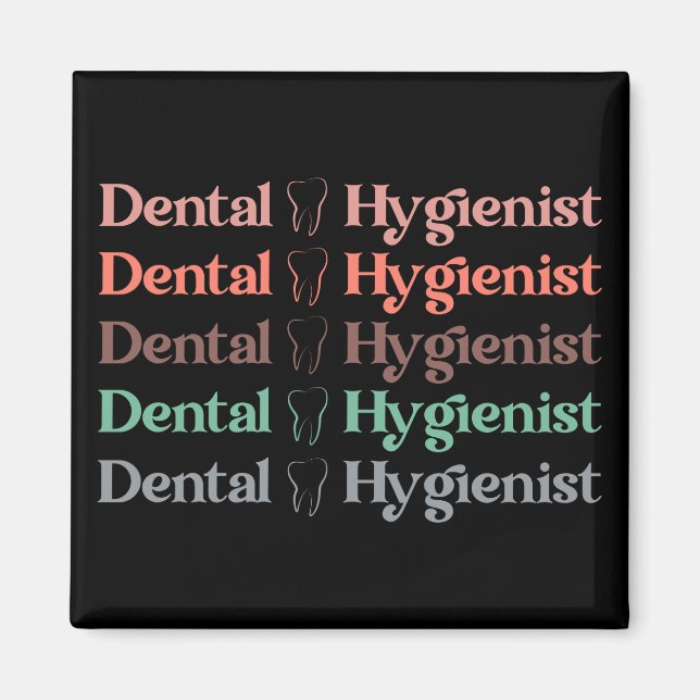 Tandhygienist | RDH-tandläkargåvor Magnet (Framsidan)