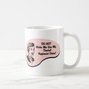 Tandhygienisten uttrycker kaffemugg