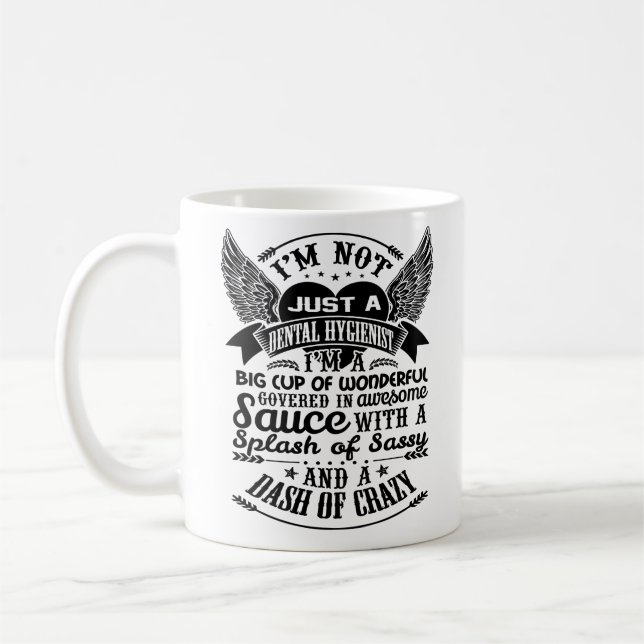Tandhygienistmugg, tandhygienistkaffemugg kaffemugg (Vänster)