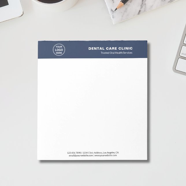 Tandklinik Tandläkare Professionell Logotyp Anteckningsblock (Dental Clinic Dentist Professional Logo Notepad)