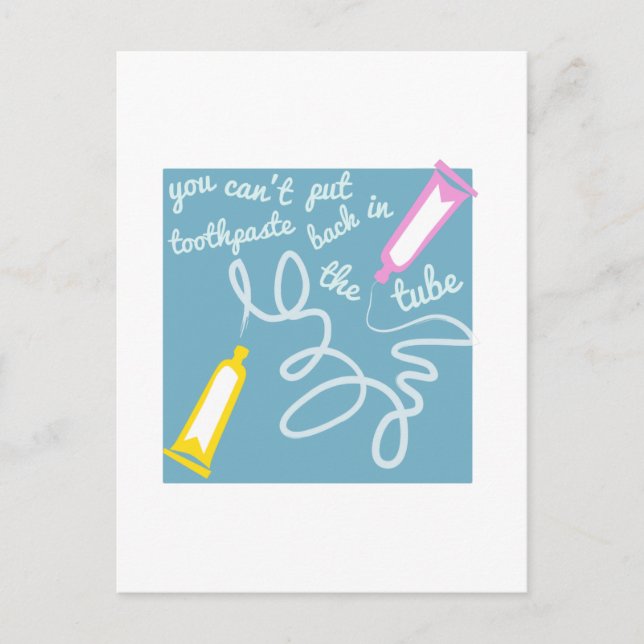 Tandkräm i röret vykort (Framsida)