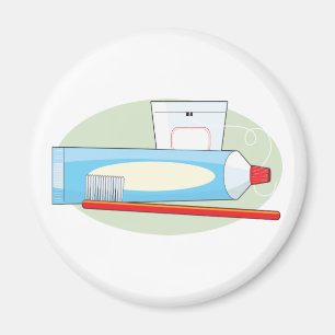 Tandkräm och pensel magnet