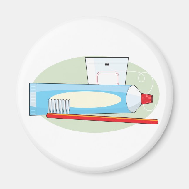 Tandkräm och pensel magnet (Framsidan)