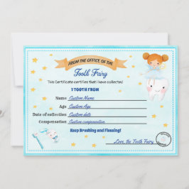 Tandkvitto på Borttappaden för tandläkarintyg för  Inbjudningar