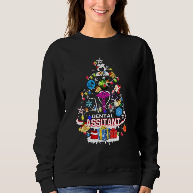 Tandläkarassistent Julgran Julgran T Shirt (Framsida)