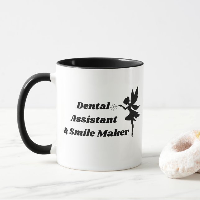 Tandläkarassistent Smile Maker Älv Kaffe Mugg (Med munk)